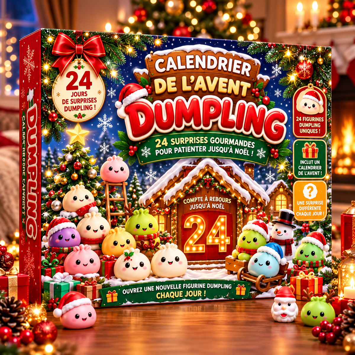 🎁 Calendrier de l’Avent Squishy – 24 Surprises de Noël