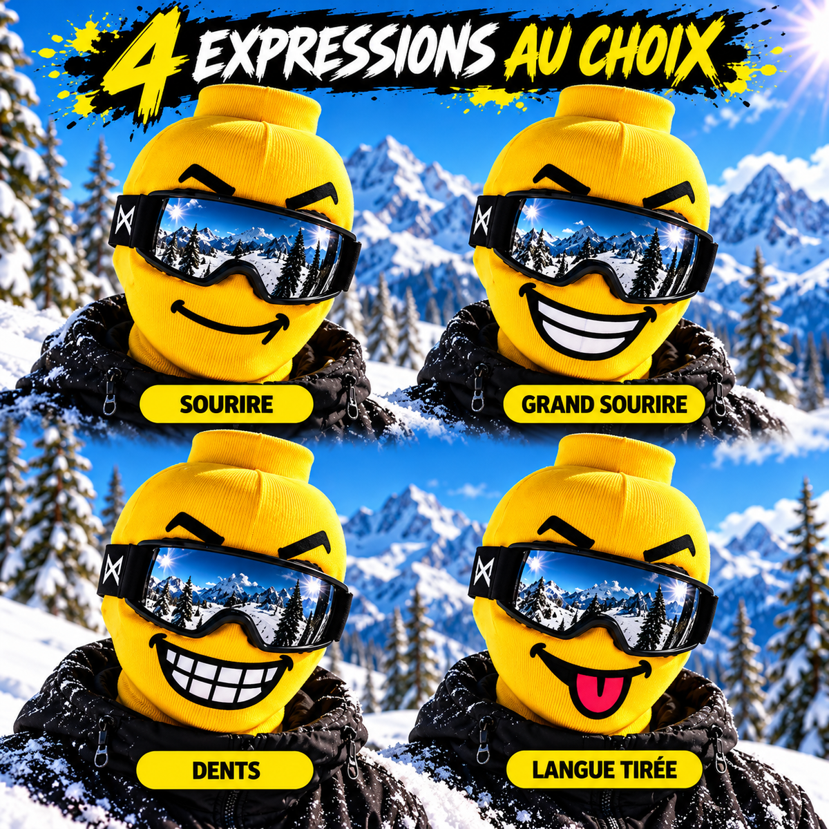 GRIMZ® — Cagoule Emoji Snowboard & Ski